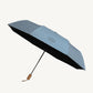 HÔTEL827 Overhaze UV blackout umbrella parasol in Fountain blue green with French typography