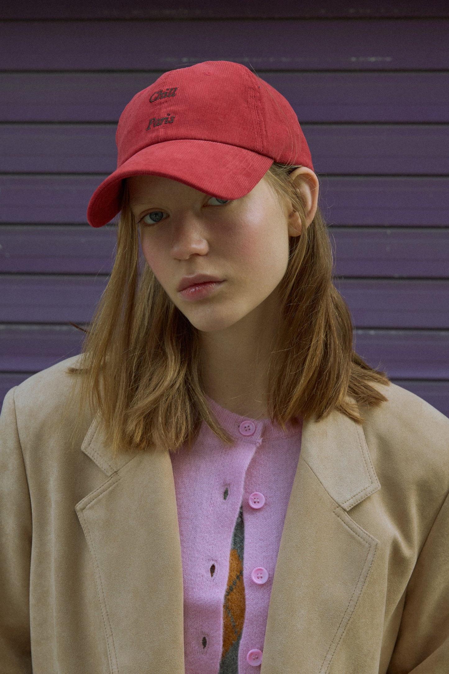 Easy-Peasy Corduroy Baseball Cap (Chilli)