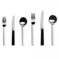 David Mellor Odeon cutlery collection with satin stainless steel and black handles