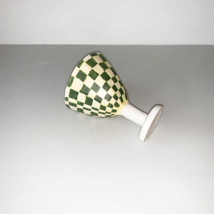 Green Checkerboard Bowl