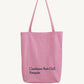 HÔTEL827 Sun Kissed Pink washed cotton shoulder bag with French typography