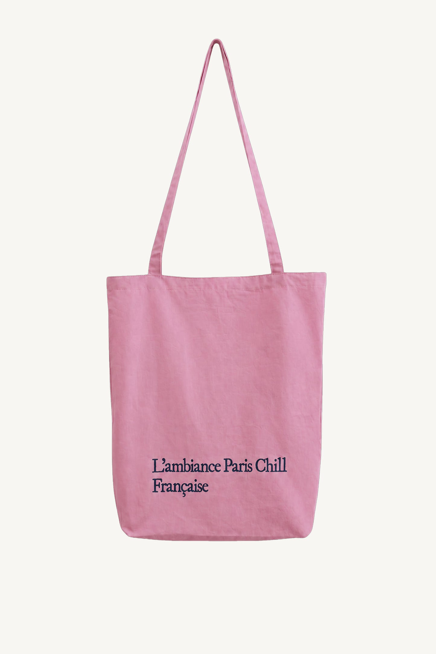 HÔTEL827 Sun Kissed Pink washed cotton shoulder bag with French typography
