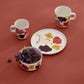 A lifestyle shot of The Meriemko oiva collection with Kukasta Kukkaan abstract floral and leaf patterns. 