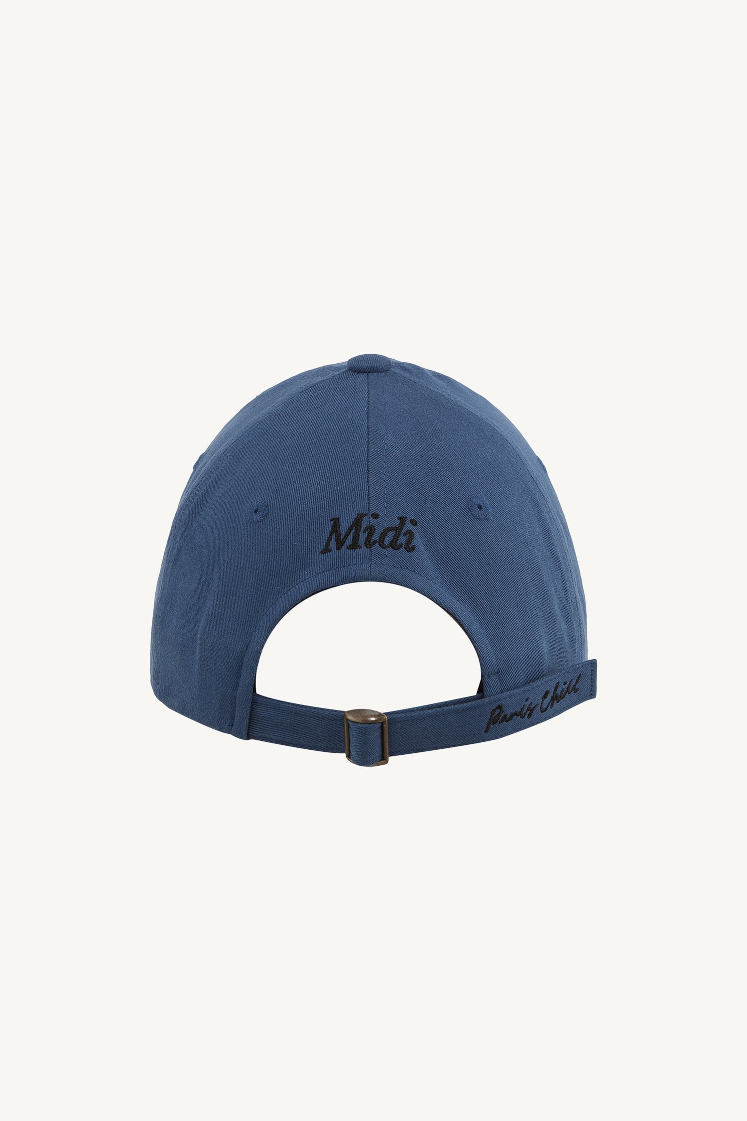 Pack shot of the back of HÔTEL827 Sun Kissed blue baseball cap