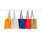 Hay log-print cotton tote bags on the hanger against whit background.
