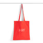 Hay logo-print cotton tote bag in poppy red.