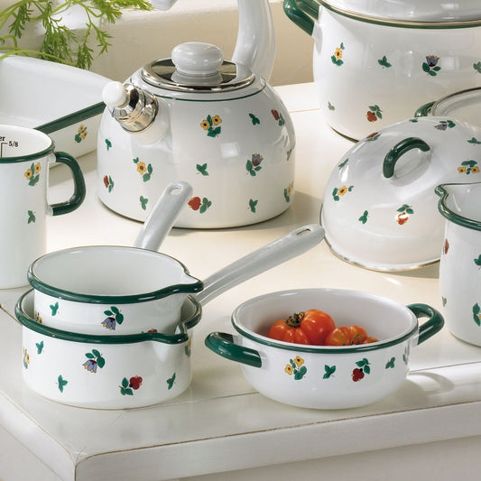 Gmundner Scattered Flowers Saucepan with Spout 0.75L
