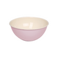 Riess Pink enamel serving bowl, handmade Austrian enamelware for induction and gas stoves.