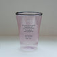 HÔTEL827 Sun Kissed Pink mouth-blown borosilicate glass cup with French typography