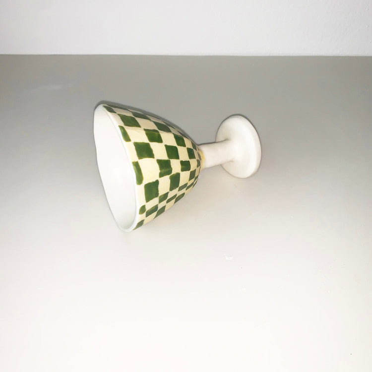 Green Checkerboard Bowl