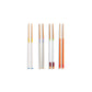 Overhead view of four pairs of HAY Colour Sticks crafted from bamboo, showcasing their vibrant, multicoloured lacquered handles arranged on a clean surface.
