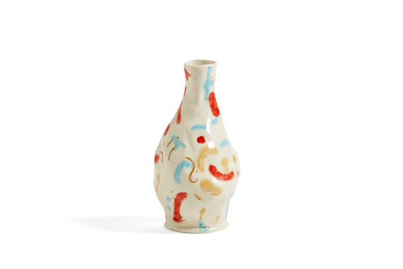 The back view of the HAY Jessica Hans stoneware vase in the Miro colourway.