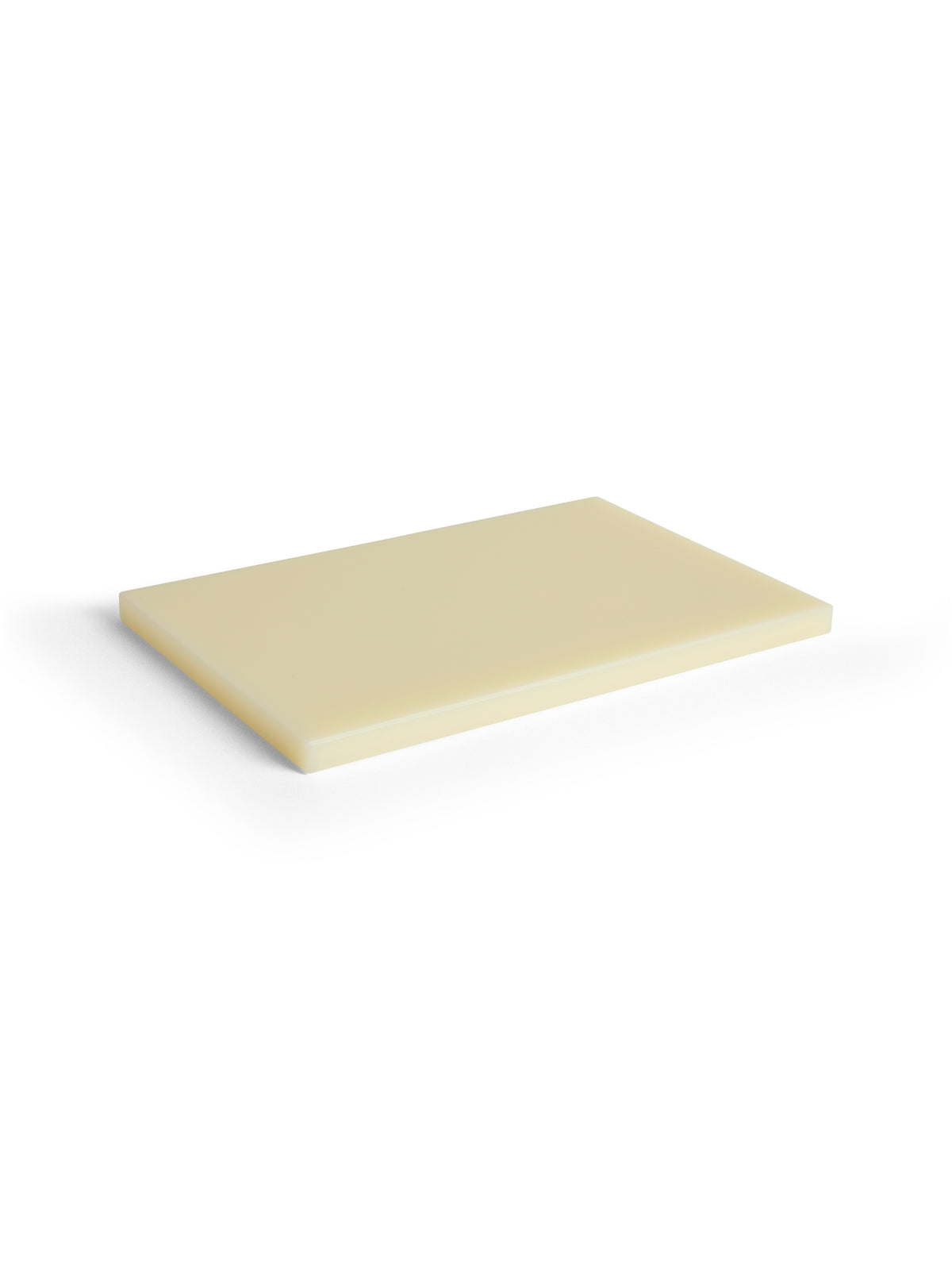 Pack shot of HAY slice chopping board large in ice lime.