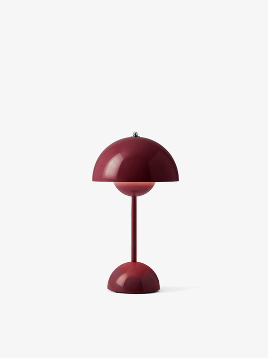 Verner Panton Flowerpot VP9 Portable Table Lamp (Dark Plum)