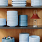 Stacked Hay Barro tableware collection in Dark Blue. 