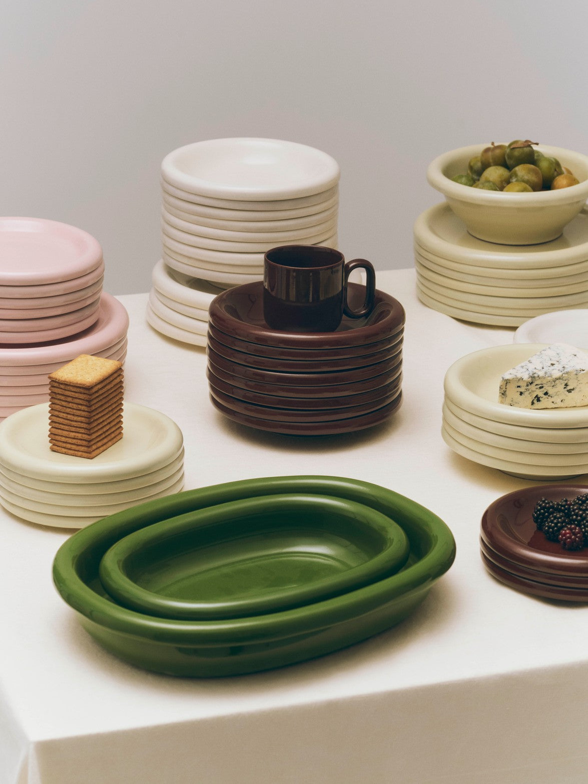 Stacked Hay Barro collection in multiple colours.