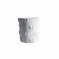Large Carron Paris Nœud-Nœud tumbler in white enameled terracotta.