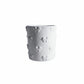 Large Carron Paris Nœud-Nœud tumbler in white enameled terracotta.