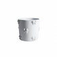 Medium Carron Paris Nœud-Nœud tumbler in white enameled terracotta.