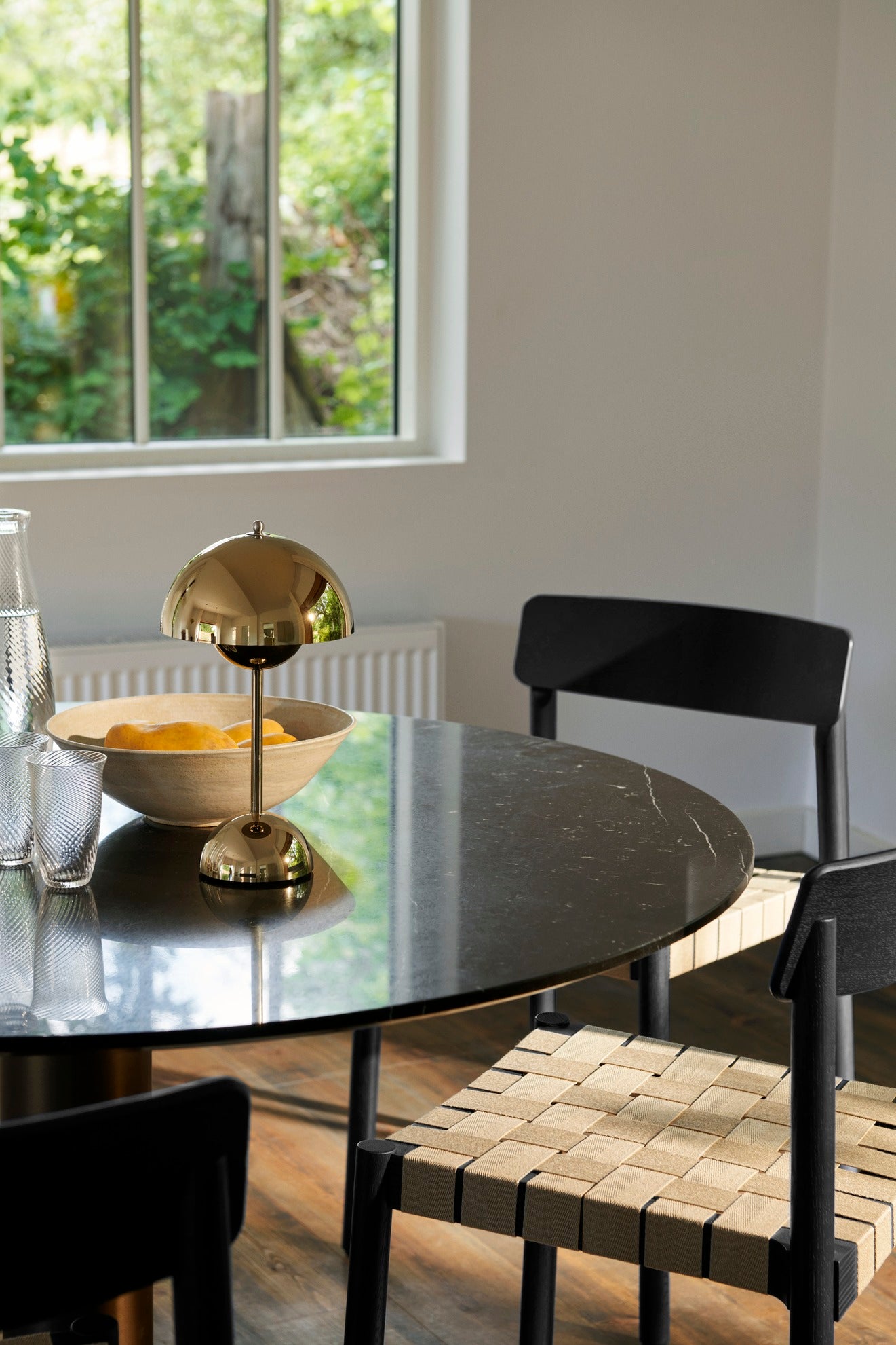 Verner Panton Flowerpot VP9 Portable Table Lamp (Brass-Plated)