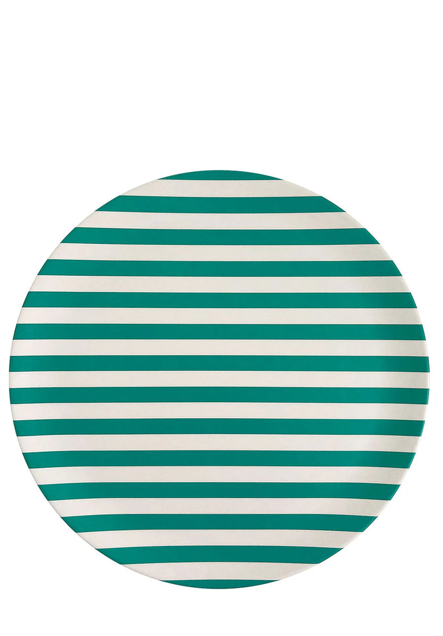 Green Stripe Dinner Plate 25cm