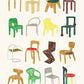 Art print A Collection of Chairs by Isabelle Vandeplassche, exclusively for The Poster Club.