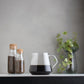 Kinto 600ml glass coffee server brewing filter coffee with dripper on counter