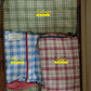 HÔTEL827 cotton travel packing pouch set in Small Medium Large and X-Large sizes