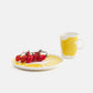 Iso Unikko Plate 20cm (White, Spring Yellow)