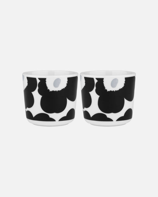 Unikko Cup without Handle 2pcs (White, Coal, Silver)