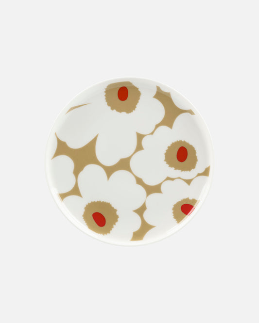Unikko Plate 20cm (White, Beige, Red)