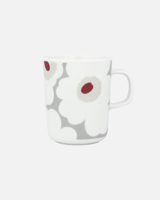 Oiva Unikko Mug 250ml (Grey, Red, White, Yellow)