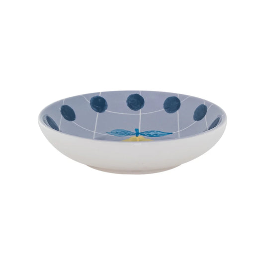 Lavender Bowl with Polka Dot Border 14cm