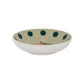 Green Bowl with Polka Dot Border 14cm