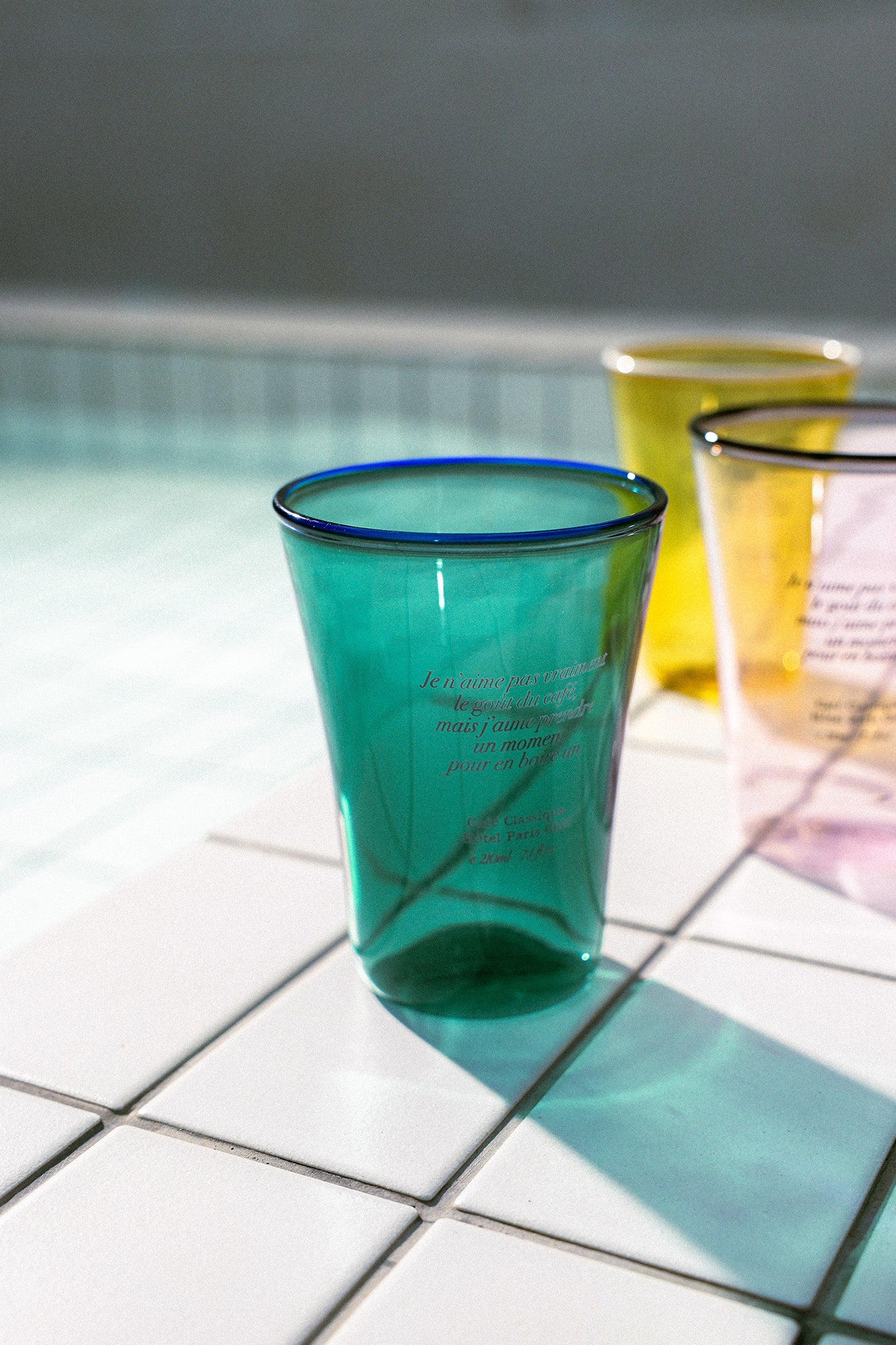 Sun Kissed Glass Cup (Pine Green)