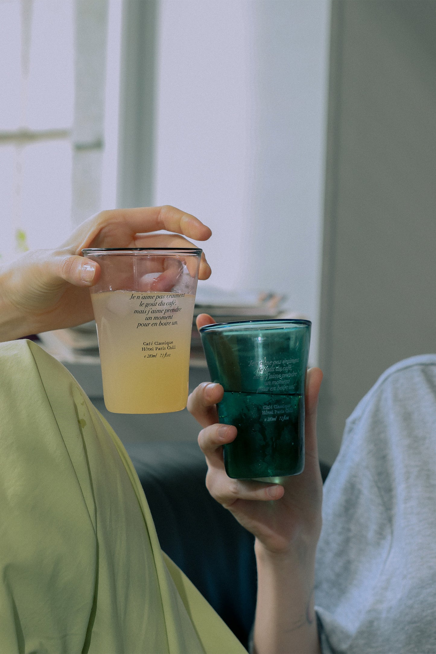 Sun Kissed Glass Cup (Pine Green)