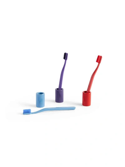 HAY Tann toothbrushes in assorted colours on white background