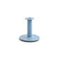 HAY Barro terracotta taper candleholder in high gloss light blue on white background