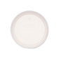 The base of Studio M' Audrey Cake Pan in porcelain, featuring a scalloped lace-like rim and an English garden-inspired floral relief pattern.