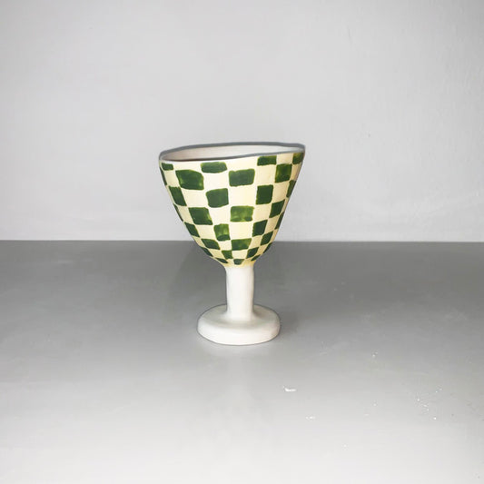 Green Checkerboard Bowl