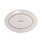 A pack shot of the base of Studio M' Malta Oval Plate 28cm in a stunning white glaze.