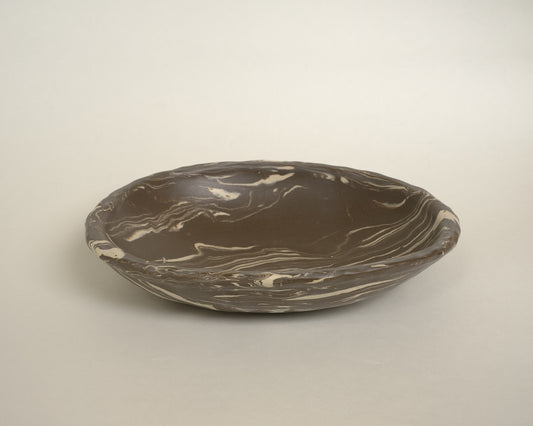 Egg Bowl Marble Dark Chocolate Large