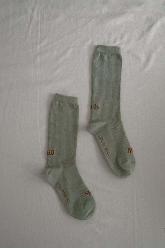 Paris Chill Socks (Lime)