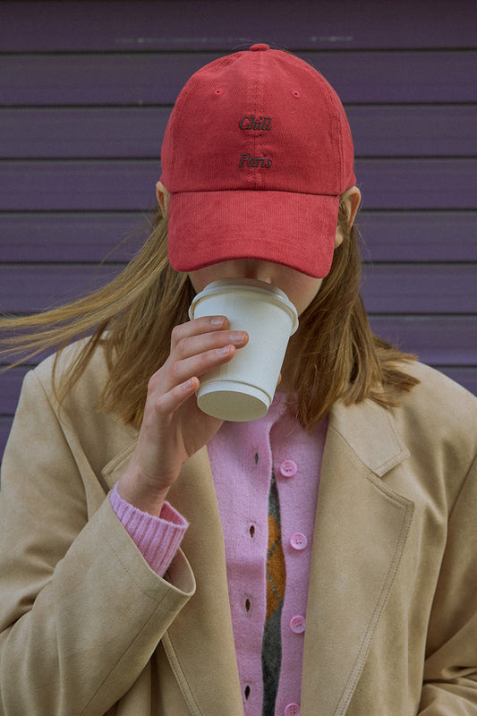 Easy-Peasy Corduroy Baseball Cap (Chilli)