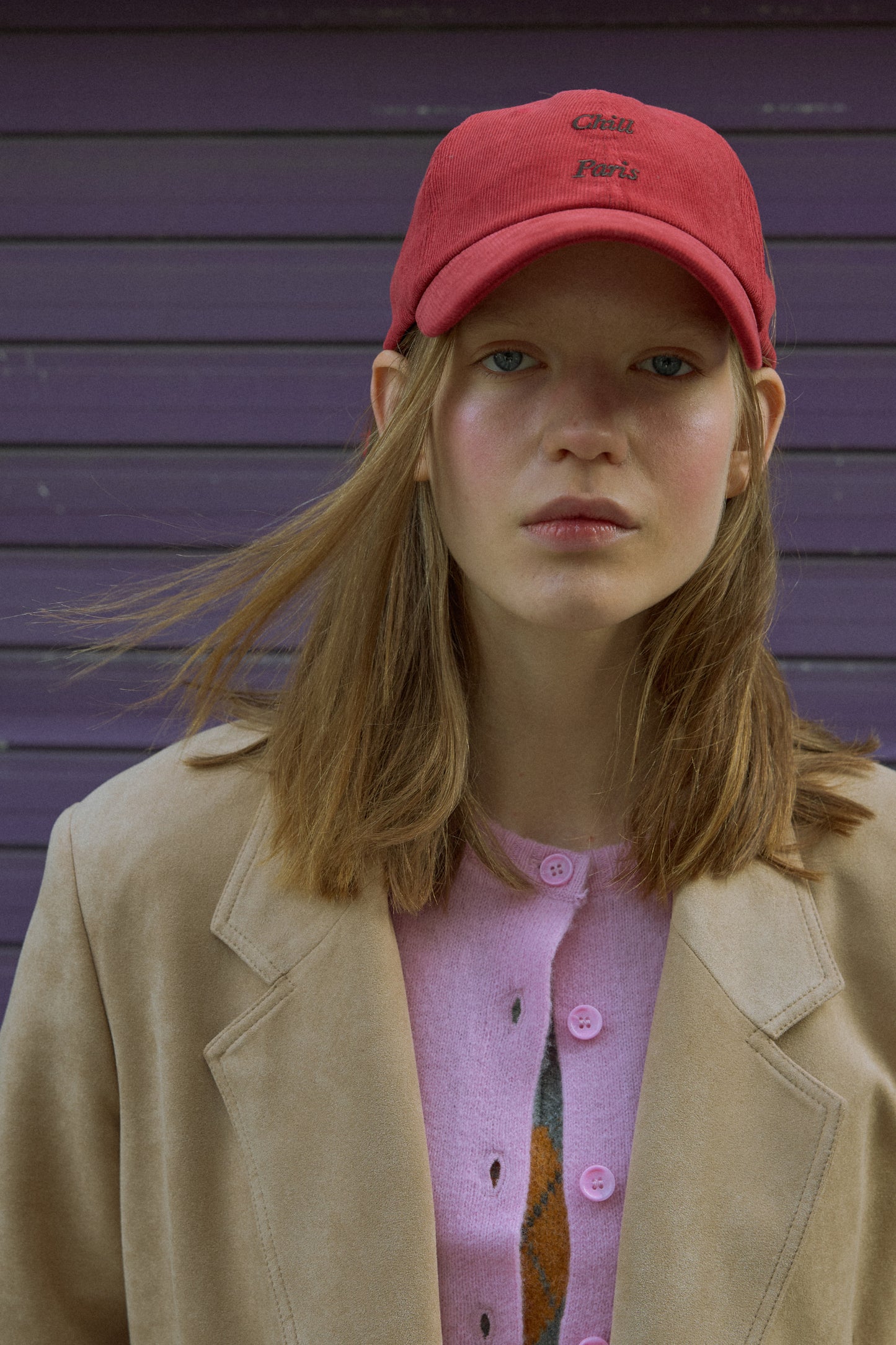 Easy-Peasy Corduroy Baseball Cap (Chilli)