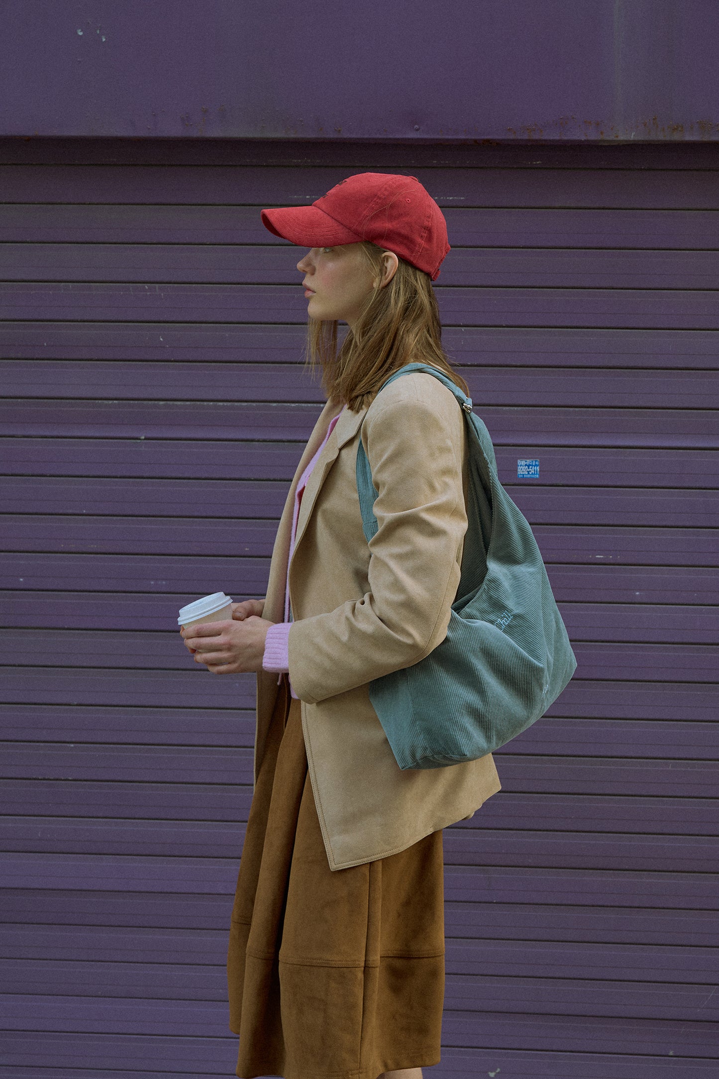 Easy-Peasy Corduroy Baseball Cap (Chilli)