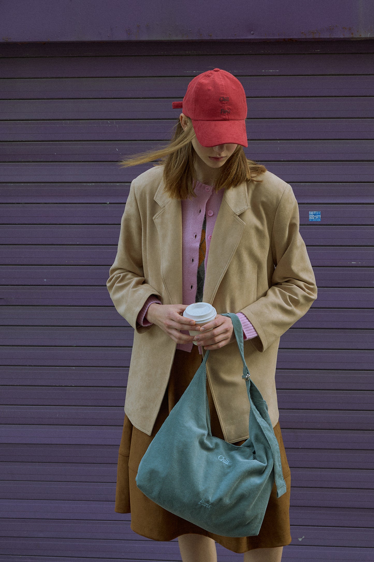 Easy-Peasy Corduroy Baseball Cap (Chilli)