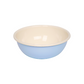 Side-angle view of the Riess 18cm porcelain enamel bowl in a soft lavender blue, showcasing its classic, industrial chic silhouette.