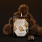 Carrière Frères Chestnut Candle box with vintage-inspired botanical illustration.