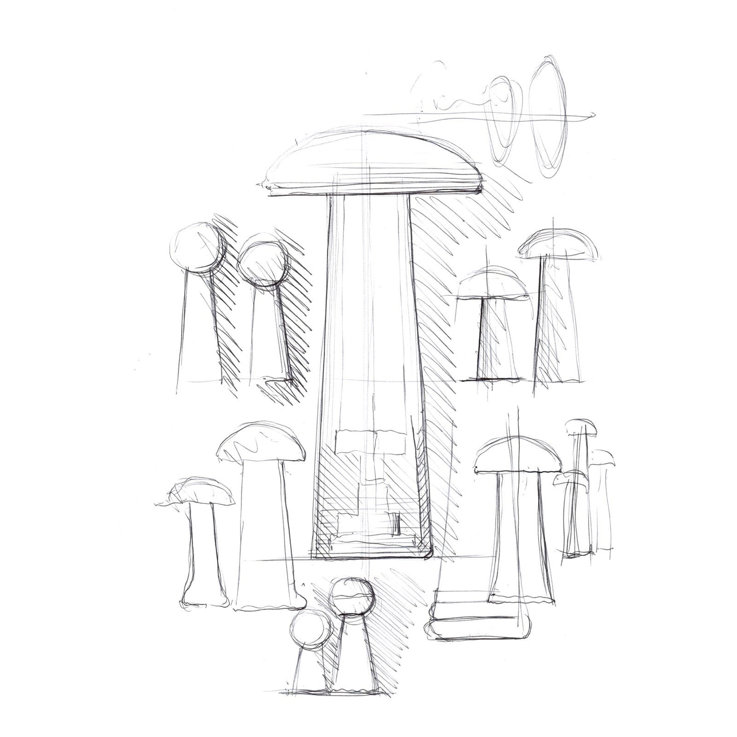Design drawing of David Mellor Salt / Pepper Mills 